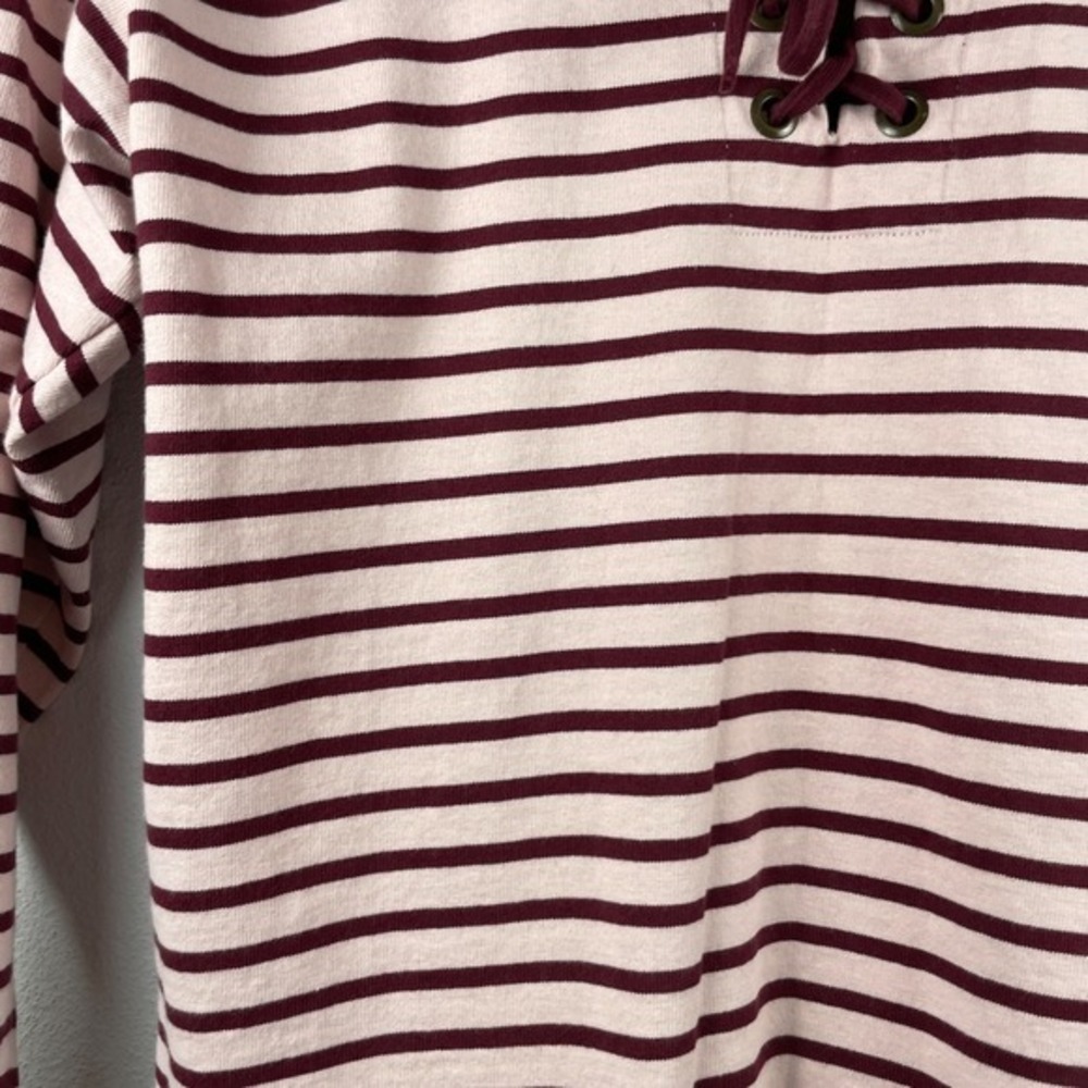 Lands' End Sz XS 100% Cotton Striped Lagenlook 90s Outdoors Classic‎ Logo - Picture 8 of 12